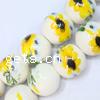 Aufkleber Porzellan Perlen, rund, verschiedene Größen vorhanden & mit Blumenmuster, 1000PCs/Tasche, verkauft von Tasche