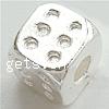 Zinc Alloy European Beads, Cube, plated, without troll Approx 4mm 
