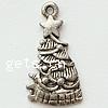 Zinc Alloy Christmas Pendants, Christmas Tree, plated, Christmas jewelry Approx 2mm 