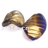 Gold Foil Lampwork Beads, Twist, more colors for choice, 24x21x4mm, Hole:Approx 2MM, Sold by PC
