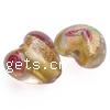 Gold Foil Lampwork Beads, Heart, different sizes for choice,  Hole:Approx 2MM, Sold by PC