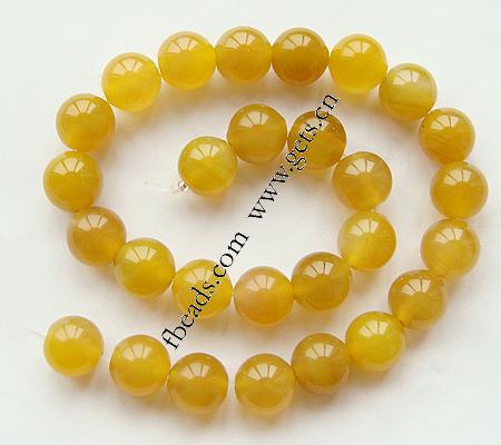 Natural Yellow Agate Beads, Round, Customized & more sizes for choice, Hole:Approx 1-1.5mm, Length:Approx 15.5 Inch, Sold By Strand