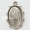 Zinc Alloy Pendant Cabochon Setting, Oval, plated cadmium free Approx 2mm 