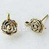 Zinc Alloy Ear Stud Component, Flower, plated nickel, lead & cadmium free Approx 2mm 