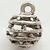 Zinc Alloy Hollow Pendants, Round, plated 11mm Approx 2mm 