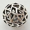 Zinc Alloy Hollow Beads, Round, plated 15mm Approx 2.5mm 