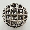 Zinc Alloy Hollow Beads, Round, plated 18mm Approx 3mm [