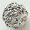No Troll Thailand Sterling Silver European Beads, Drum, with round spot pattern & without troll Approx 6mm 