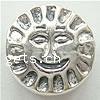 No Troll Thailand Sterling Silver European Beads, Flat Round, without troll Approx 5mm 