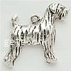 Zinc Alloy Animal Pendants, Dog, plated nickel, lead & cadmium free Approx 1.5mm 