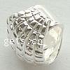 Sterling Silver European Beads, 925 Sterling Silver, Shell, plated, without troll Approx 5mm 