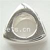 Sterling Silver European Beads, 925 Sterling Silver, Triangle, plated, without troll Approx 5mm 