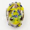 European Lampwork Glass Plating Silver Core Beads, Frog with Color Card, Rondelle Approx 5.0MM 