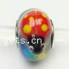 European Lampwork Glass Plating Silver Core Beads,Ladybug,  Rondelle Approx 5MM 