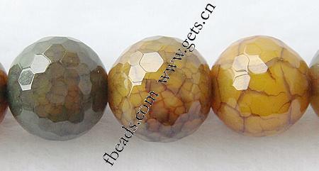 Natural Dragon Veins Agate Beads, Round, different size for choice & faceted, Hole:Approx 1.5-2mm, Length:15.5 Inch, Sold By Strand