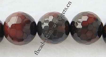 Natural Miracle Agate Beads, Round, different size for choice & faceted, Hole:Approx 0.5-1.2mm, Length:14 Inch, Sold By Strand