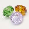 Kernlose Europa Kristall Perlen , Rondell, gemischte Farben, 9x14mm, Bohrung:ca. 5mm, verkauft von PC