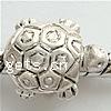 Zinc Alloy European Beads, Turtle, plated, without troll Approx 4.8mm 
