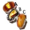 European Lampwork Beads With  Plating Silver Single Core, Rondelle Approx 4.5MM 