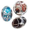 Silver Foil,European Lampwork Glass Plating Silver Core Beads, Rondelle Approx 5MM 