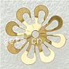 Brass Flower Finding, plated Approx 2mm 