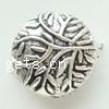 Zinc Alloy Flat Beads, Flat Round, plated, with flower pattern Approx 2mm, Approx 