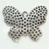 Zinc Alloy Animal Pendants, Butterfly, plated Approx 3mm, Approx 