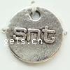 Zinc Alloy Message Pendants, Coin, plated nickel, lead & cadmium free Approx 1mm, Approx 