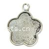 Zinc Alloy Pendant Cabochon Setting, Flower, plated cadmium free Approx 2mm, Approx 