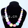 Shell Necklace, Flat Round, 19.6inch,30mm,25mm,20mm,18mm,15mm,5mm Approx 19.6 Inch 