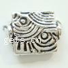 Zinc Alloy Flat Beads, Rectangle, plated, stripe Approx 1mm, Approx 