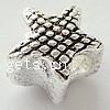 Zinc Alloy European Beads, Star, plated, plating thickness more than 3μm & without troll Approx 4.2-4.5mm 