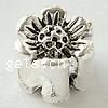 Zinc Alloy European Beads, Flower, plated, plating thickness more than 3μm & without troll Approx 5mm 