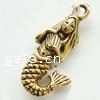Zinc Alloy Animal Pendants, Mermaid, plated Approx 1.5mm, Approx 