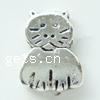 Zinc Alloy Animal Beads, Cat, plated Approx 1mm, Approx 