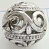 Zinc Alloy Hollow Beads, Round, plated nickel, lead & cadmium free, 25mm Approx 3.5mm 
