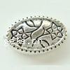 Zinc Alloy Flat Beads, Horse Eye, plated, with flower pattern Approx 1.5mm, Approx 