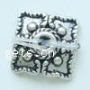 Zinc Alloy Bead Caps, Square, plated lead & cadmium free Approx 1mm, Approx 