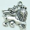 Zinc Alloy Animal Pendants, Lion, plated Approx 2.5mm, Approx 