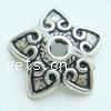Zinc Alloy Bead Caps, Flower, plated, 5 petal lead & cadmium free Approx 1mm, Approx 