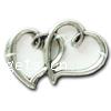 Zinc Alloy Heart Pendants, plated cadmium free 