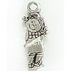 Character Shaped Zinc Alloy Pendants, Girl cadmium free Approx 1.2mm, Approx 