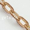 Brass Oval Chain, Flat Oval, handmade, South Korea Imported & textured lead & cadmium free 