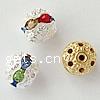 Ball Rhinestone Spacer, with Brass, Round, with Mideast rhinestone lead free, 8mm Approx 1mm 
