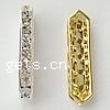 Bridge Rhinestone Spacer, Brass, Rectangle, plated  & with Mideast rhinestone Approx 1mm 