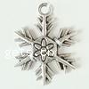 Zinc Alloy Christmas Pendants, Snowflake, plated, Christmas jewelry Approx 2mm, Approx 