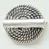 Zinc Alloy Flat Beads, Flat Round, plated, textured Approx 2mm, Approx 
