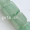 Зеленый авантюрин, Куб, натуральный отверстие:Приблизительно 0.5mm, длина:16 дюймовый, 101ПК/Strand, продается Strand
