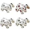 Cubic Zirconia Sterling Silver European Beads, 925 Sterling Silver, Dog, without troll & with cubic zirconia Approx 4.2-4.5mm 