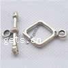 Sterling Silver Toggle Clasp, 925 Sterling Silver, Rhombus, single-strand 